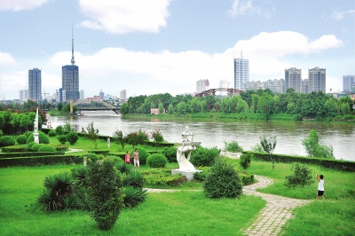 美丽的白河湿地公园